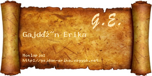 Gajdán Erika névjegykártya